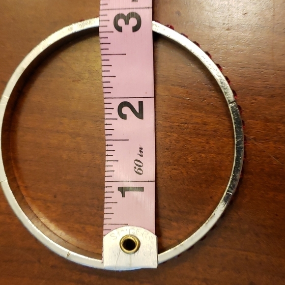 Bangle Set Red and Green Rhinestones Christmas Costume Jewelry EUC - Picture 4 of 6